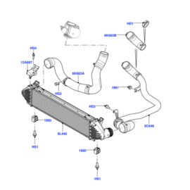 Land Rover 2.2L Intercooler Hortumu LR009799