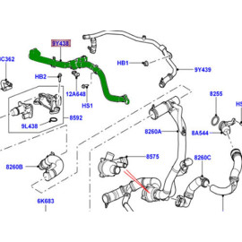 Land Rover EGR Soğutucu Hortumu LR033912 LR013163 JDE11534