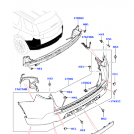 Land Rover Discovery Sport Arka Tampon LR073069