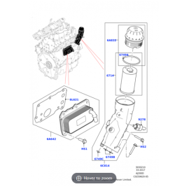 Land Rover Motor Yağ Soğutucu LR075630 LR073678 JDE38250 JDE36854